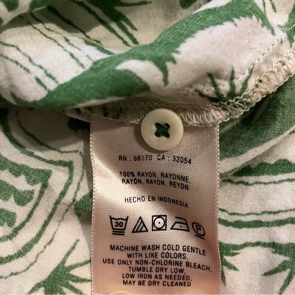 Anthropologie Maeve Top Green Paisley 3/4 Sleeve Tunic Blouse V Neck Shirt Small - Picture 5 of 5